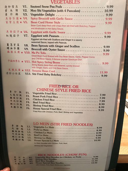 Vegetables at China Garden in Orono