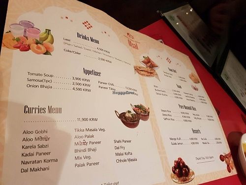 Otsal's vegetarian menu - make sure you google the dishes first :) at Otsal - 옷살 in Seoul