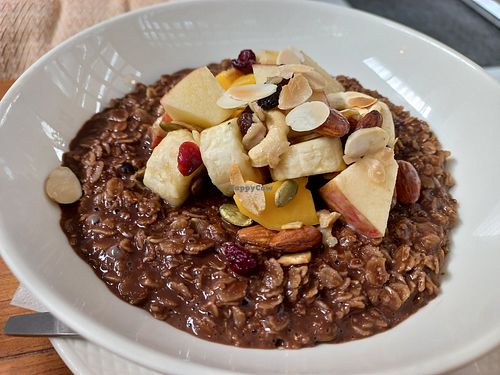 Masala chai oats #Veganuary at Food4Thought in Chiang Mai