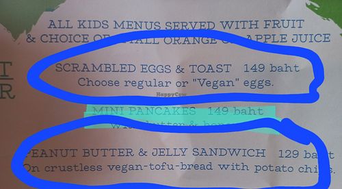 Vegan kids' meals on menu at Food4Thought in Chiang Mai