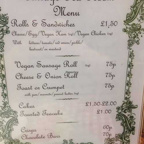 Food menu at Foal Farm Tea Room in Westerham