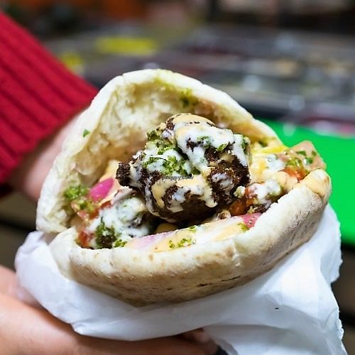 falafel pita at Falafelle in Belmont