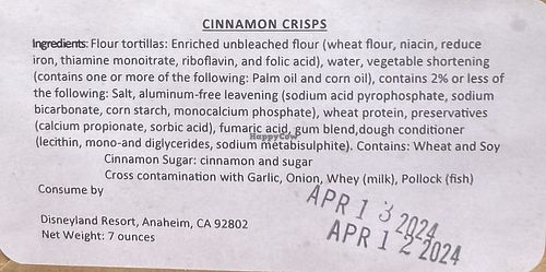 Twist ingredients  at Disneyland - Rancho del Zocalo in Anaheim