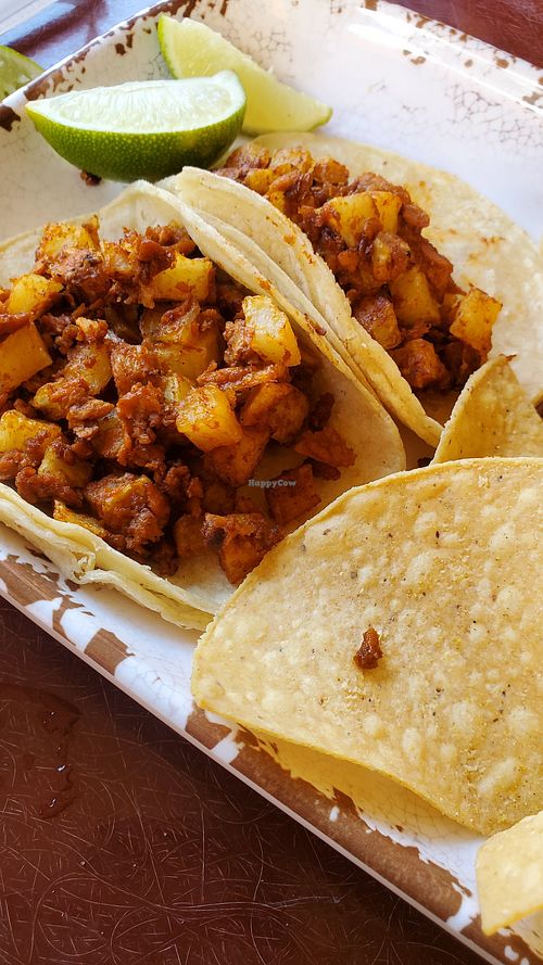 New chorizo con papa tacos at Disneyland - Rancho del Zocalo in Anaheim