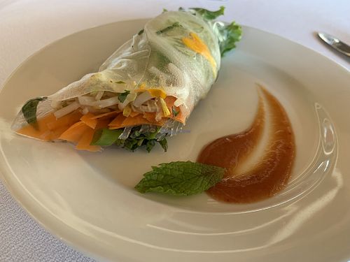 Spring roll at Living Light Culinary in Fort Bragg