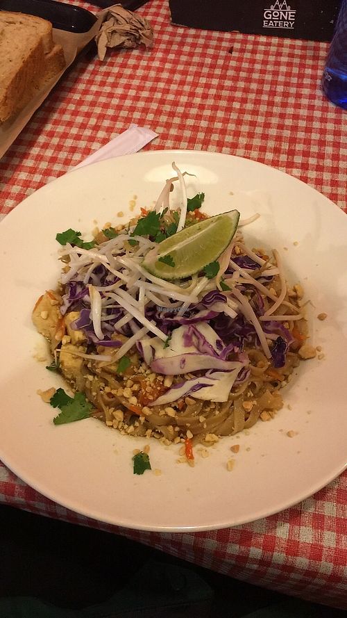 Vegan pad thaï  at Gone Eatery in Whistler