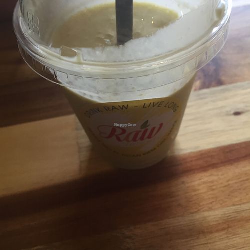 coconut avo and cashew  at Raw Juicery in Hanoi