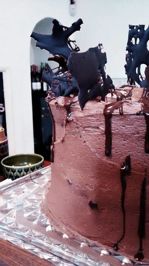 Vegan Chocolate Cake at Cafe 68 at Cycle Heaven in York