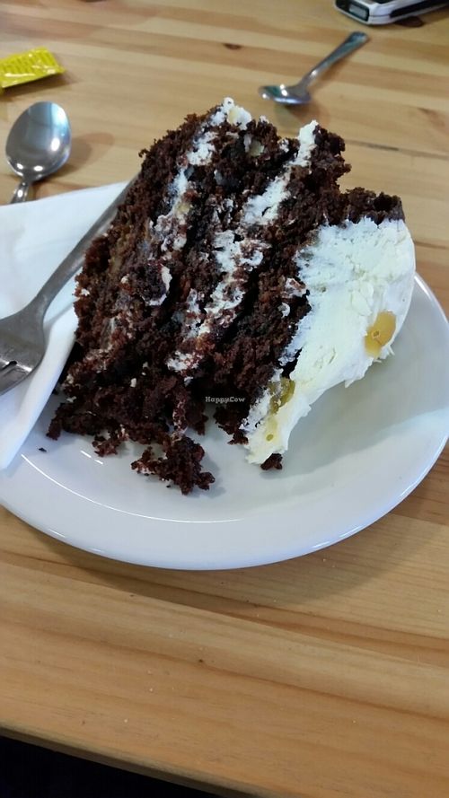 Vegan gluten free sweet potato, buckwheat and ginger cake at Cafe 68 at Cycle Heaven in York