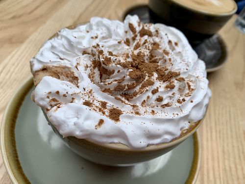 Pumpkin spice latte  at Bonobo Cafe in Aberdeen