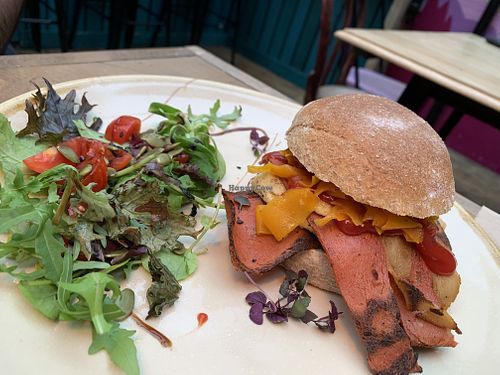 Breakfast bap at Bonobo Cafe in Aberdeen