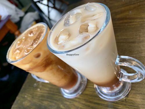 Iced Latte for a warmer day!  at Bonobo Cafe in Aberdeen