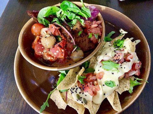 Chilli Bowl & Tortilla chips with sheese! at Bonobo Cafe in Aberdeen