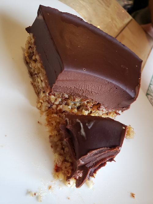 Chocolate cake at Cinnamon Cafe in Fredericton