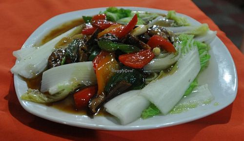 veg based meal at Año Nuevo in Granada