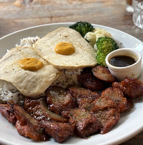 Egg and char siu “pork”   at LN Fortunate Coffee in Hong Kong Island