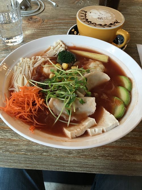 Tomato Udon at LN Fortunate Coffee in Hong Kong Island