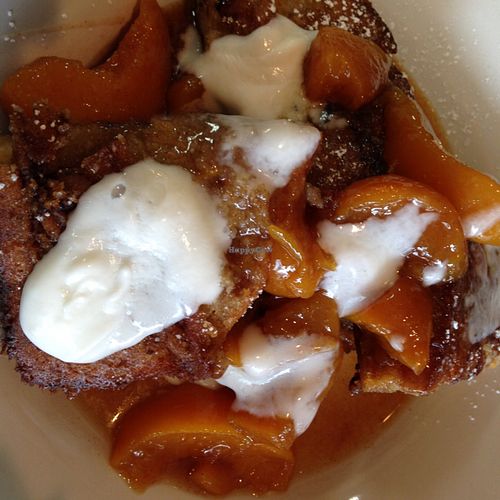 peach French toast at Good Karma Coffee House in Decatur