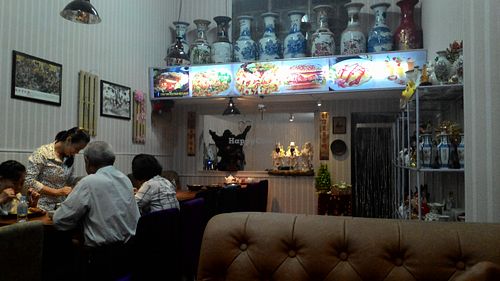 in the restaurant at China Town Vegetarian Restaurant in Phnom Penh