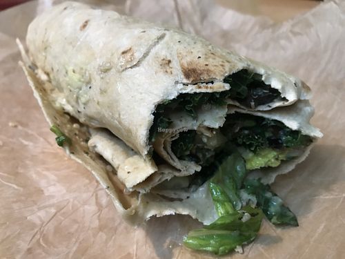 Greek Goddess vegan style as a wrap at Chilango's Chop House in Jackson