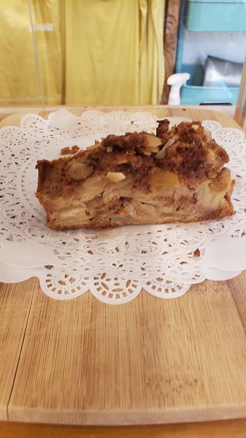 Apple Cake made by neighbor at Under the Mango Tree in Miami Beach