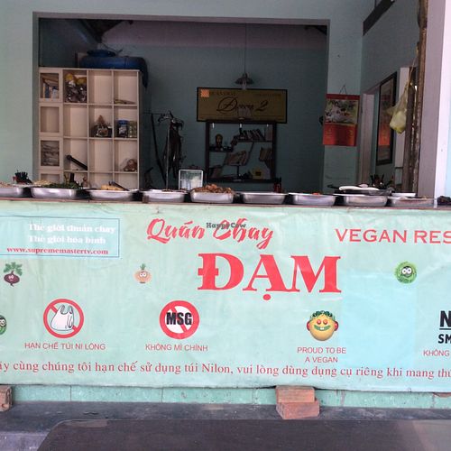 The buffet (com dia) options. All vegan and delicious! at Dam 2 in Hoi An