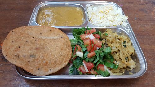 Indian thali at Thenga Cafe in London