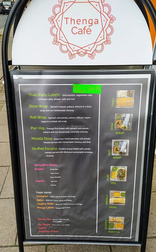 Vegan Menu at Thenga Cafe in London