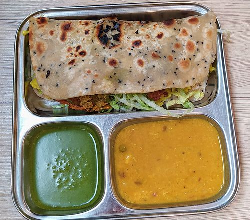 Vegan Stuffed Paratha at Thenga Cafe in London