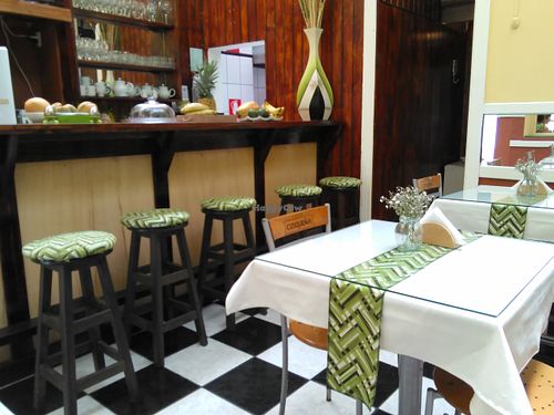 Interior dining room at La Casa Verde in Lima