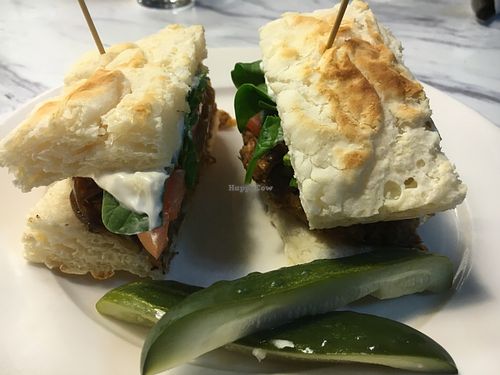 Larry David Sandwich---delicious! at Marie Catrib's in Grand Rapids