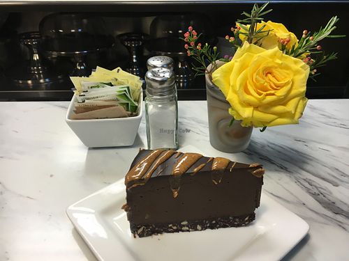 Gluten-free/vegan chocolate almond cake--blissful! at Marie Catrib's in Grand Rapids