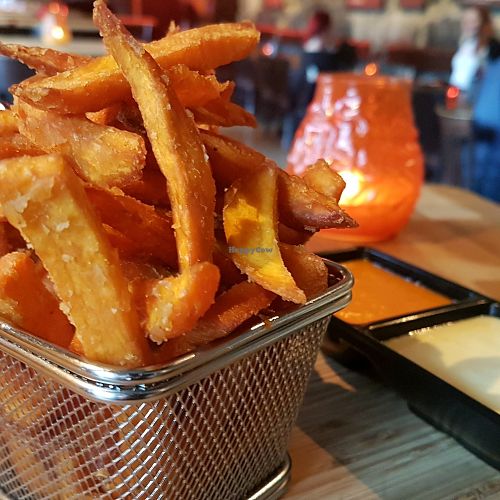 sweetpotato fries at Smelteverket in Oslo