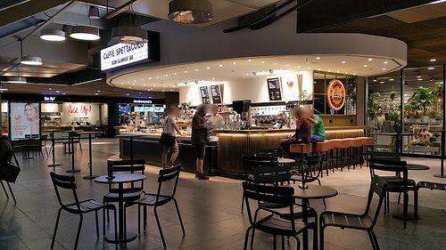 Exterior (inside underpass) at Caffe Spettacolo in Bern