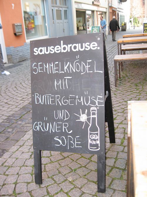 blackboard at Zwei und Zwanzig in Geisenheim