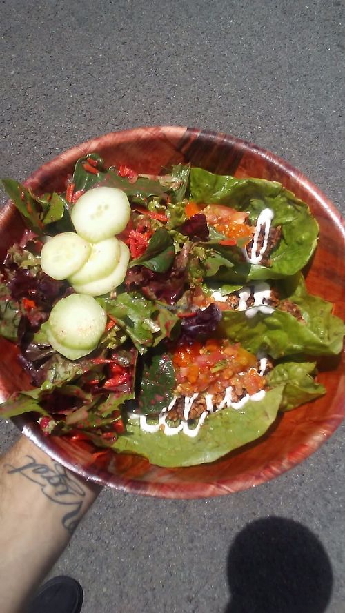 Raw tacos! at Umeke Market in Honolulu