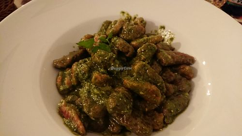 Beetroot gnocci, sorry for the bad light😉 at San Andrea  in Gran Canaria