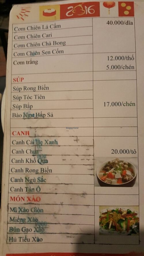 menu 4/6 at Amitaba in Ho Chi Minh City