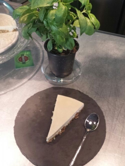 vegan cheesecake  at Cafe Cacahuete in Geneva