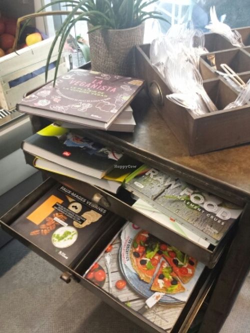 health food section at Cafe Cacahuete in Geneva