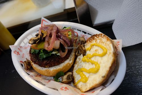 Burger at Pan D'Monium - Food Stall in Mexico City
