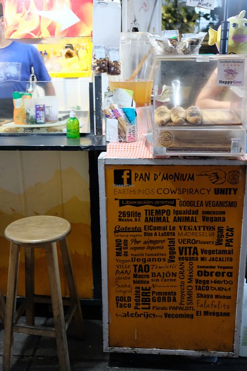 Menu at Pan D'Monium - Food Stall in Mexico City