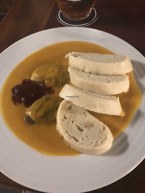 Czech dumplings at Vegan's Prague in Prague
