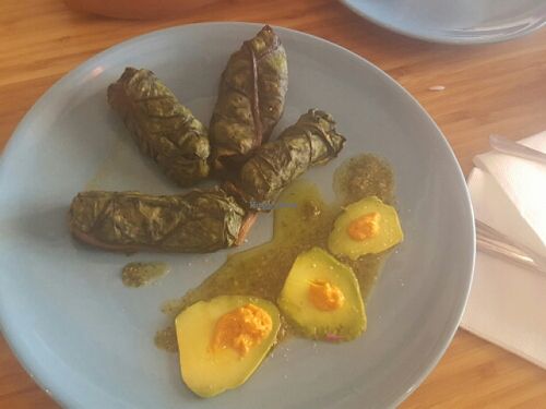 chard leaves stuffed with tofu and vegetables at Eco Eco in Tenerife