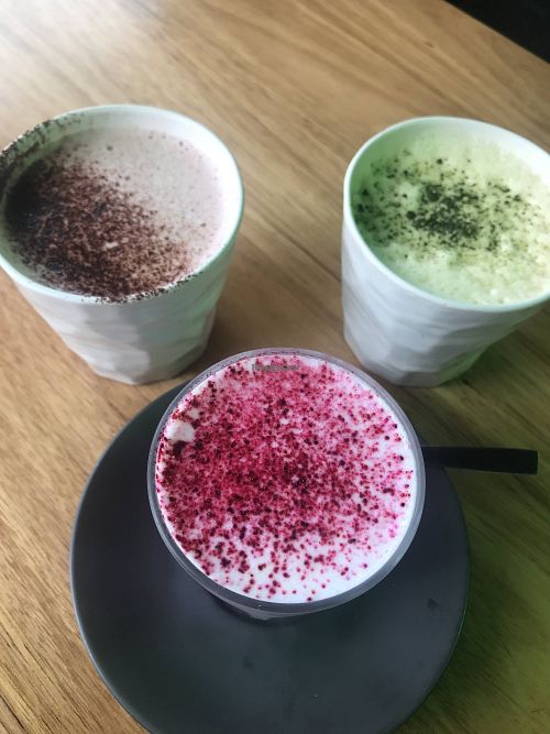 Beetroot, matcha, chocolate at Matcha Mylkbar in St Kilda