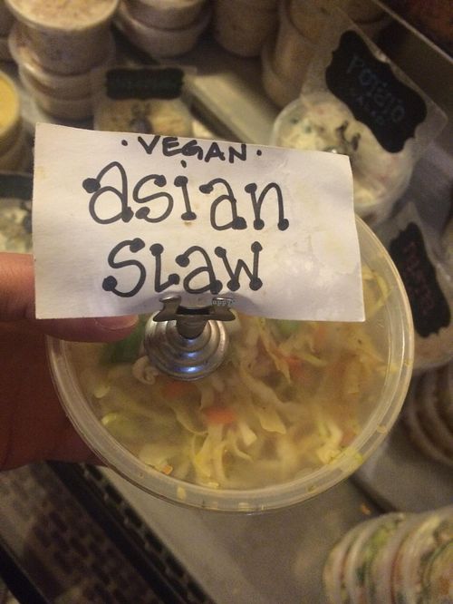 Vegan Asian slaw was great!  at North Shore Deli in St John
