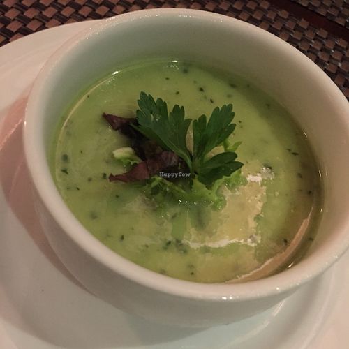 Avocado gazpacho at Salvia in Playa Del Carmen