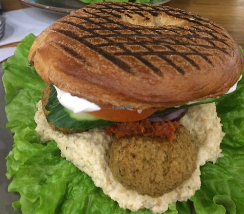 servings are big! at Bagel Street - Hotorget in Stockholm