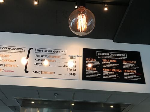 Menu part 2 at SeoulSpice in Washington