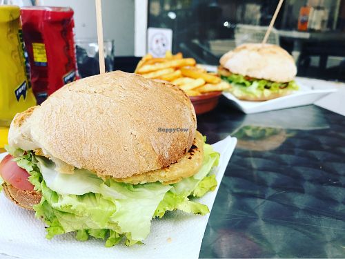 chickpea burgers  at El Soja in Vigo